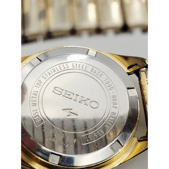 SEIKO Watch 7006-8007 Automatic Day Date Men\'s 1/40 10KT RGP Discontinued JAPAN main image 12